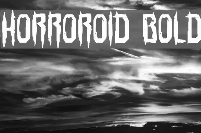 Horroroid Bold Font examples