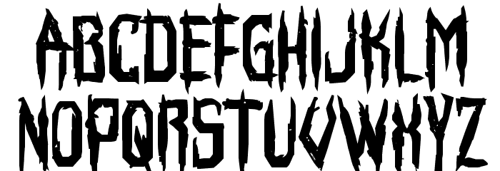 Horroroid Bold Font LOWERCASE