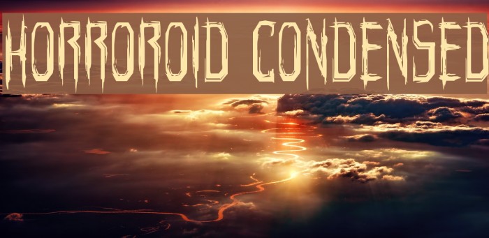 Horroroid Condensed Font examples