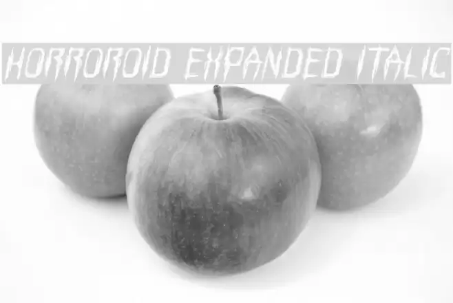 Horroroid Expanded Italic Font examples