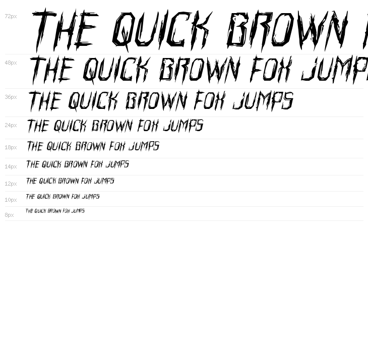 Horroroid Expanded Italic Waterfall