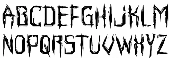Horroroid Expanded フォント 大文字