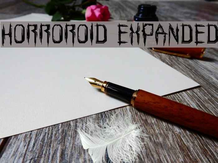 Horroroid Expanded Fonte examples