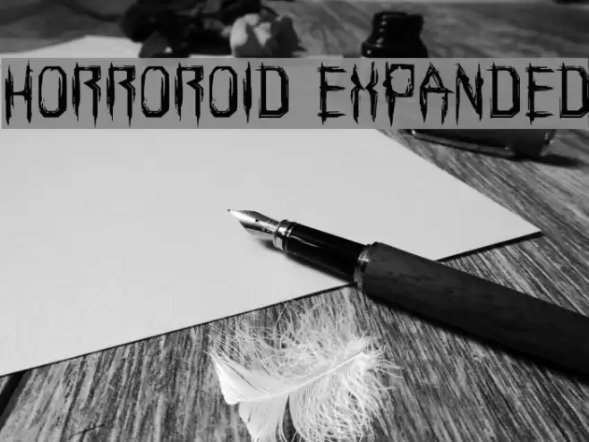 Horroroid Expanded Font examples