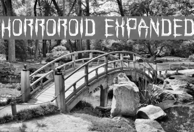 Horroroid Expanded Font examples