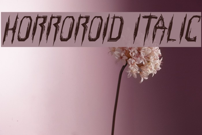 Horroroid Italic Font examples