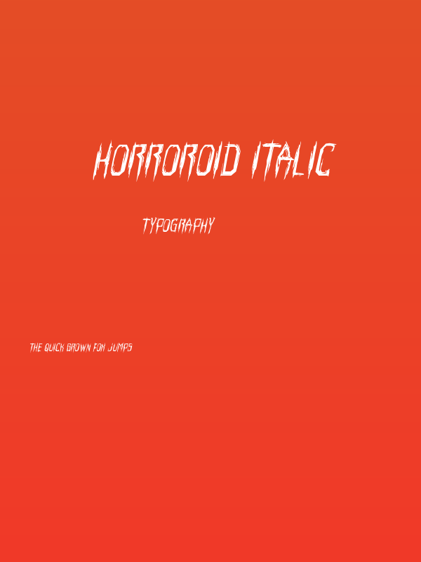 Horroroid Italic Poster