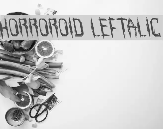 Horroroid Leftalic Font examples