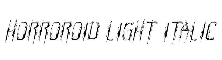 Horroroid Light Italic  font caratteri gratis