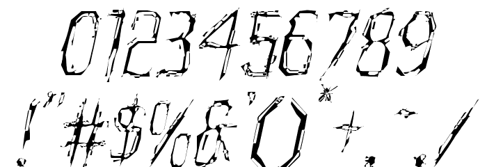 Horroroid Light Italic Font OTHER CHARS