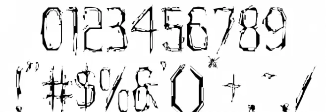 Horroroid Light Font OTHER CHARS