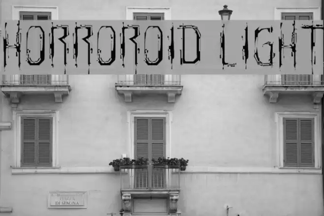 Horroroid Light Font examples