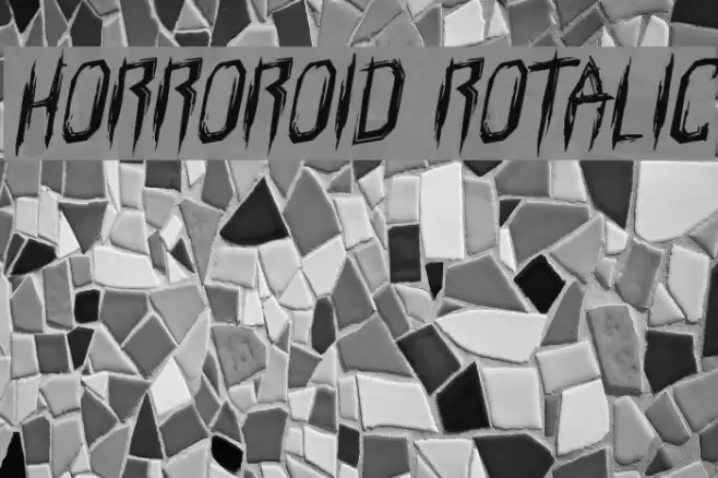 Horroroid Rotalic Font examples