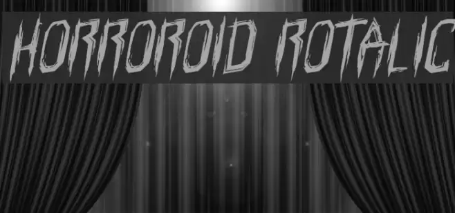 Horroroid Rotalic Font examples