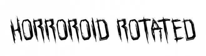 Horroroid Rotated  Frei Schriftart Herunterladen