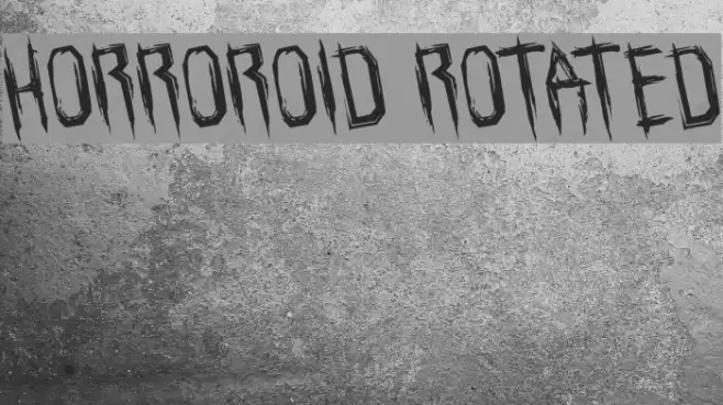 Horroroid Rotated Font examples