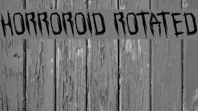 Horroroid Rotated Font examples