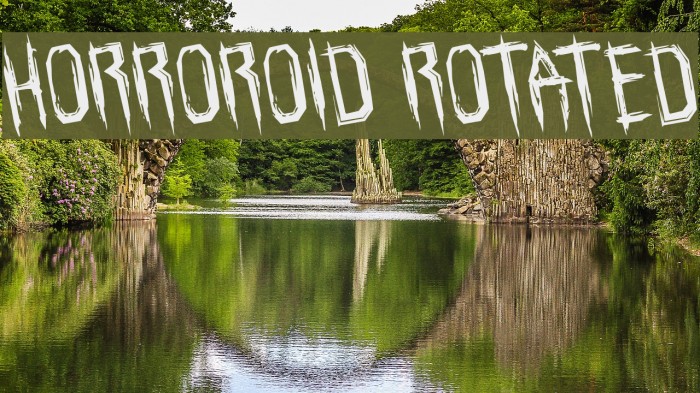 Horroroid Rotated Font examples