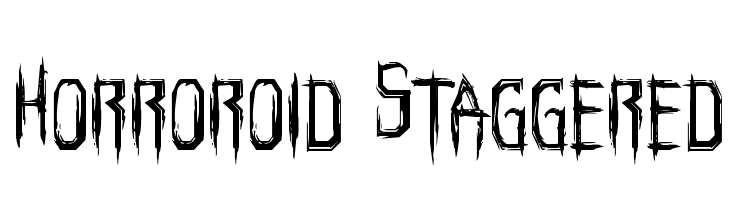 Horroroid Staggered  Free Fonts Download