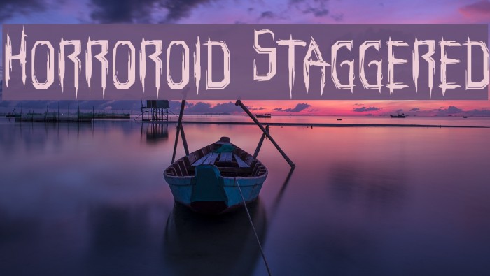 Horroroid Staggered Font examples