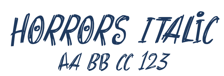 Horrors Italic Font Preview