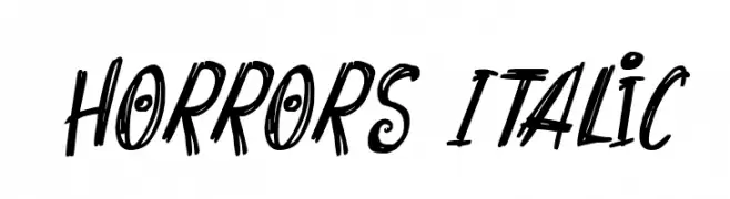 Horrors Italic  Скачать бесплатные шрифты