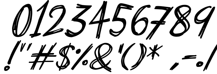 Horrors Italic Font OTHER CHARS