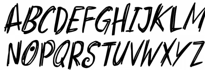 Horrors Italic Schriftart Groß