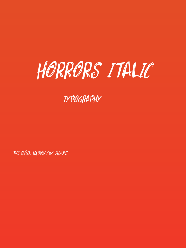 Horrors Italic Poster