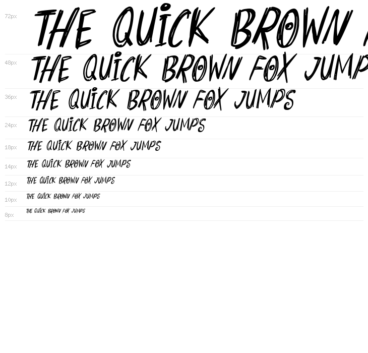 Horrors Italic Waterfall