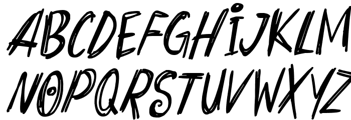 Horrors Italic Font LOWERCASE