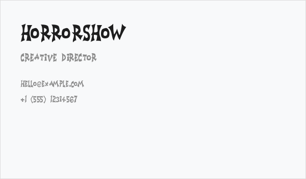Horrorshow Business Card