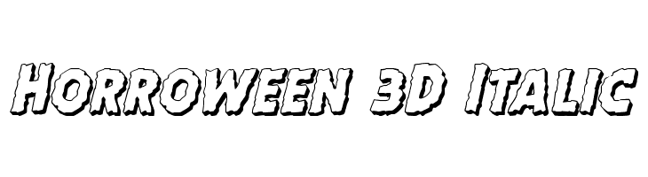Horroween 3D Italic Font