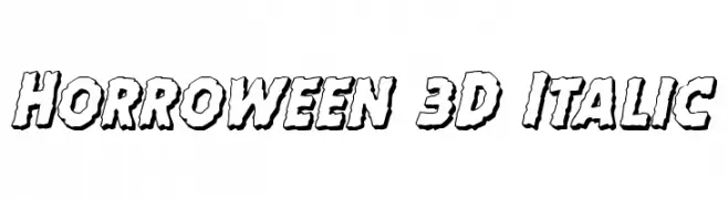 Horroween 3D Italic  font caratteri gratis