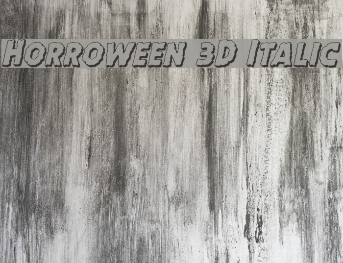 Horroween 3D Italic Font examples