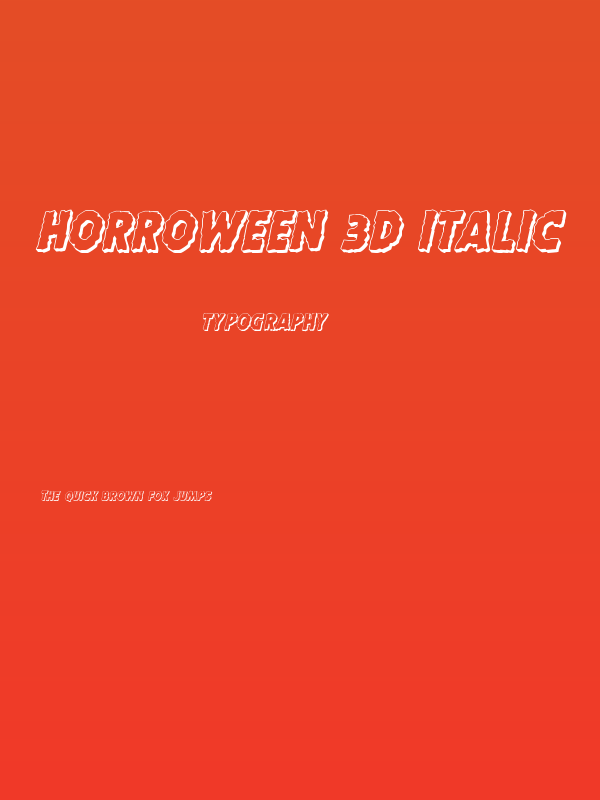 Horroween 3D Italic Poster