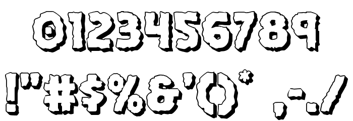 Horroween 3D Font OTHER CHARS
