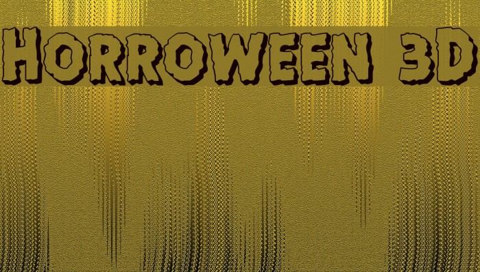 Horroween 3D Font examples
