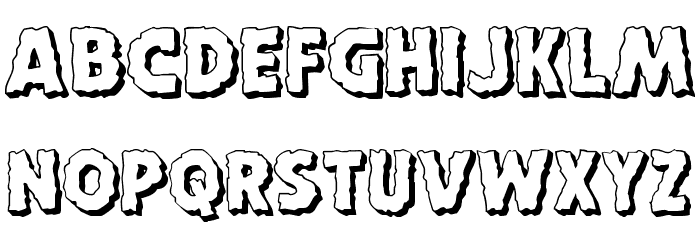 Horroween 3D Font LOWERCASE