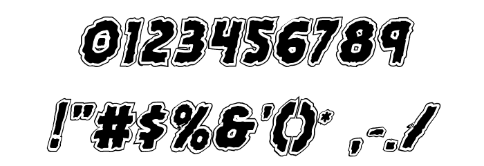 Horroween Academy Italic Font OTHER CHARS