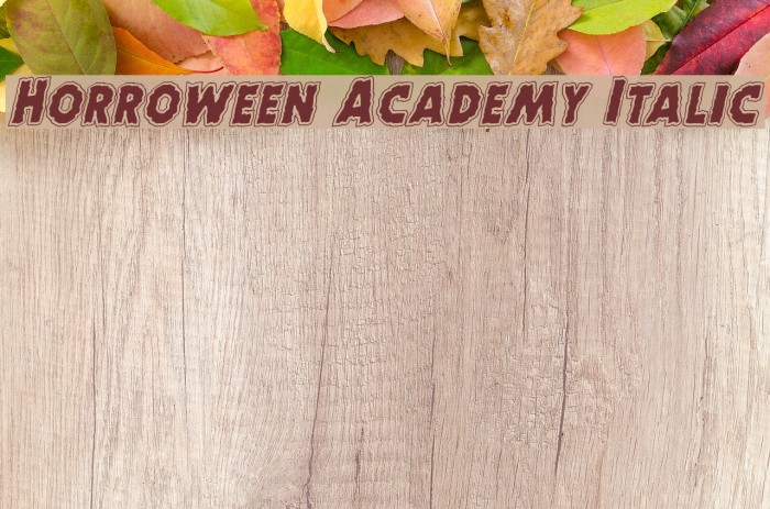 Horroween Academy Italic Font examples