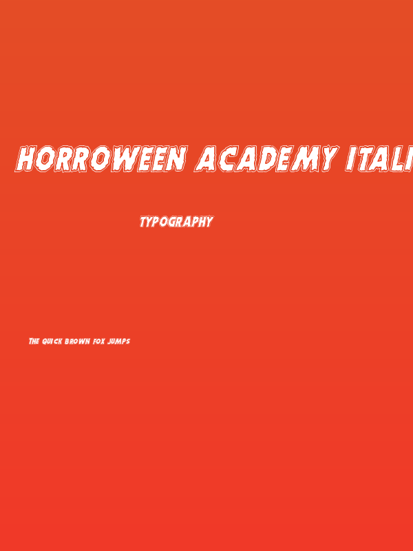 Horroween Academy Italic Poster