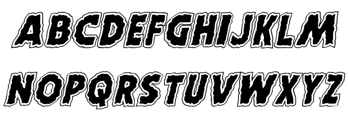 Horroween Academy Italic Font LOWERCASE