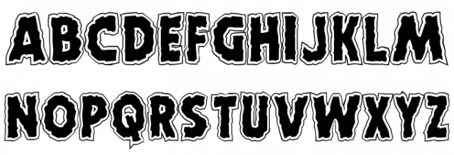 Horroween Academy Font Litere mari