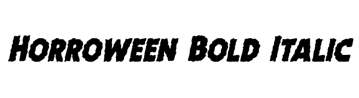 Horroween Bold Italic Font