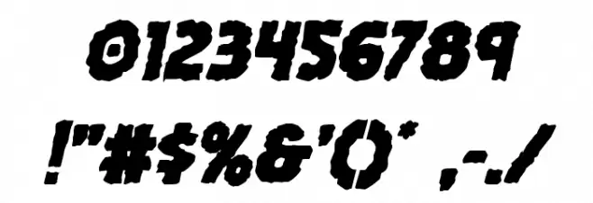 Horroween Bold Italic Font OTHER CHARS