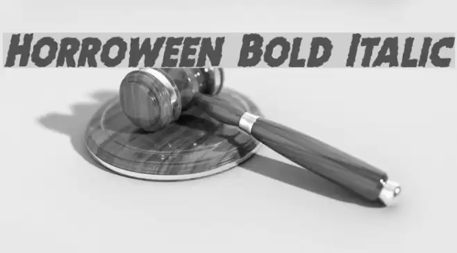 Horroween Bold Italic Font examples