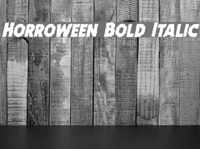 Horroween Bold Italic Font examples