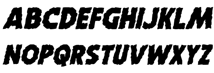 Horroween Bold Italic Font LOWERCASE