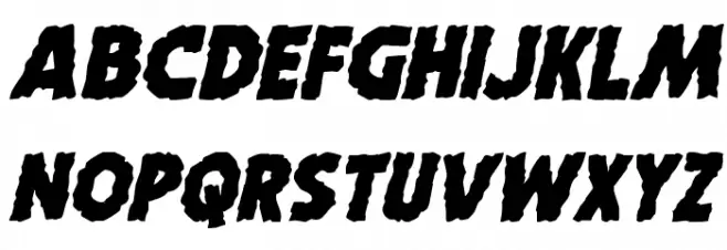Horroween Bold Italic फ़ॉन्ट लोअरकेस